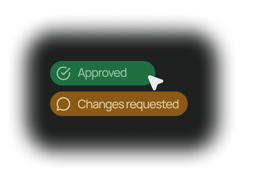 Approve work without chasing clients